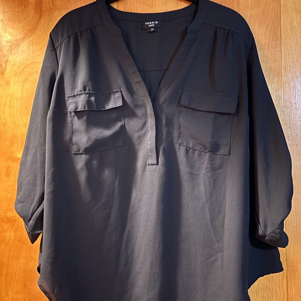 Torrid Black Harper Blouse